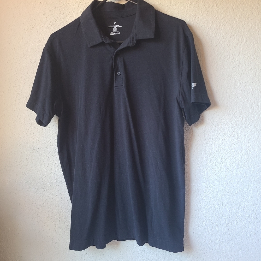 Fabletics Men's Black Polo Shirt Size M